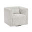 Fauteuil pivotant en tissu jacquard beige Modern Living