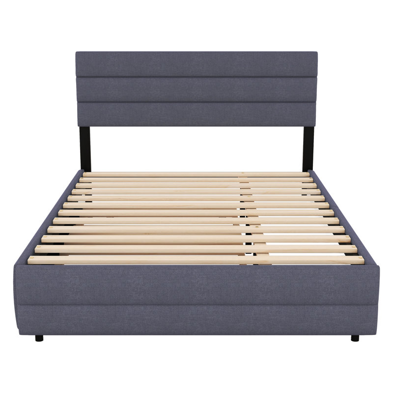 Alliette Upholstered Storage Bed, Grey