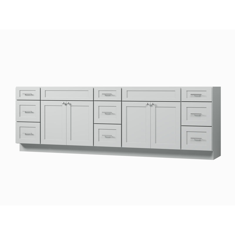 Base de meuble-lavabo double 105 po Disar, Gris