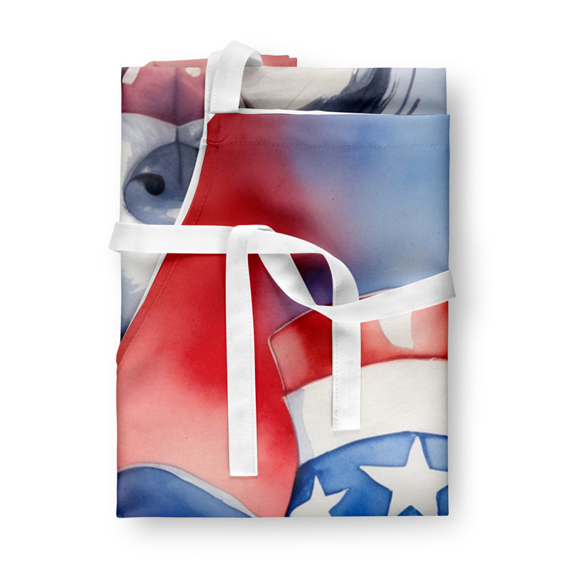 Patriotic American Apron, Border Collie