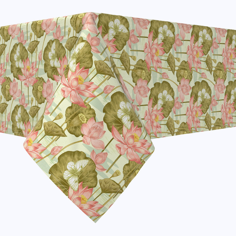 Floral 203 Cotton Tablecloths Floral, 84" x 52"