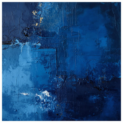Textured Blue Abstract Shower Curtains Extra Long