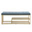 Banc de rangement rembourré avec structure en métal Muammar-644108395