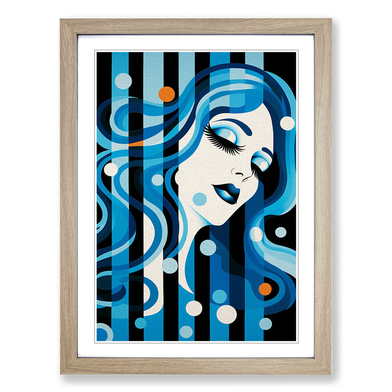 Single Picture Frame Print on Wood, 46cm H x 34cm W, Oak Framed