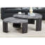 Ensemble de 2 tables basses gigognes en faux marbre gris pour salon moderne, 2 pièces