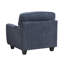 Chaise de salon en tissu chenille durable avec coussin décoratif bleu, design contemporain, 1pc-1624715873