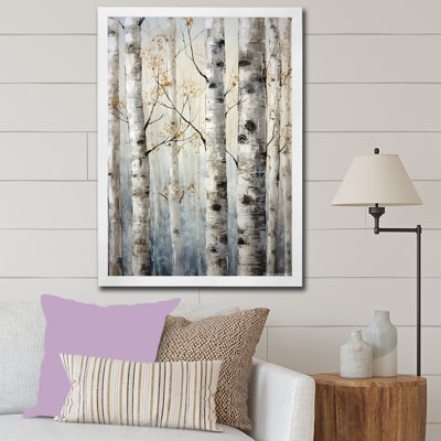 «Silver Tree Birchs Breath II», reproduction sur toile