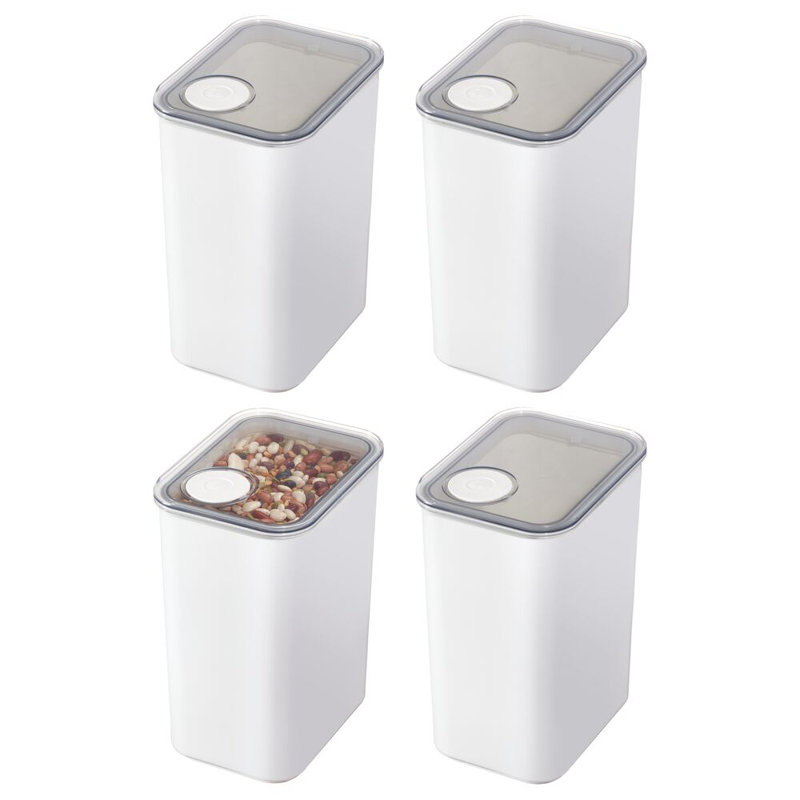 Grand pot de cuisine iDesign hermétique avec bouchon verseur amovible - idéal pour le comptoir de cuisine ou le rangement du garde-manger