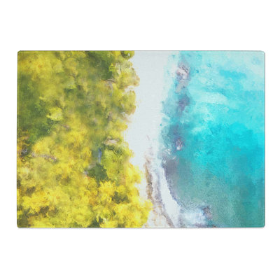 Tempered Glass Above the Coast in Sri Lanka Chopping Board