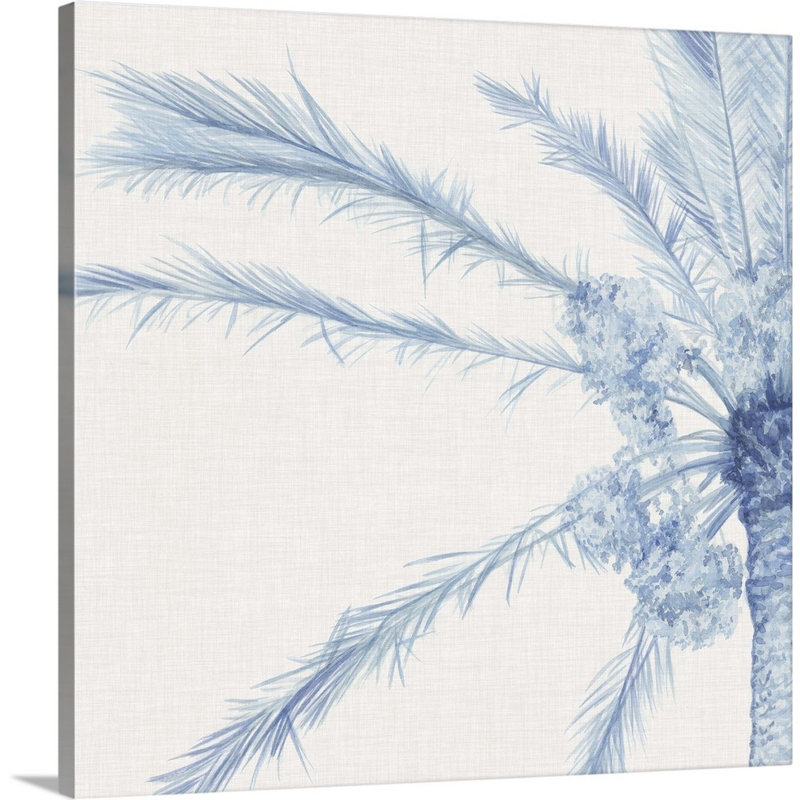Art mural sur toile Chambray Palms I, Toile tendue, H 20 po x l 20 po x P 1,25 po