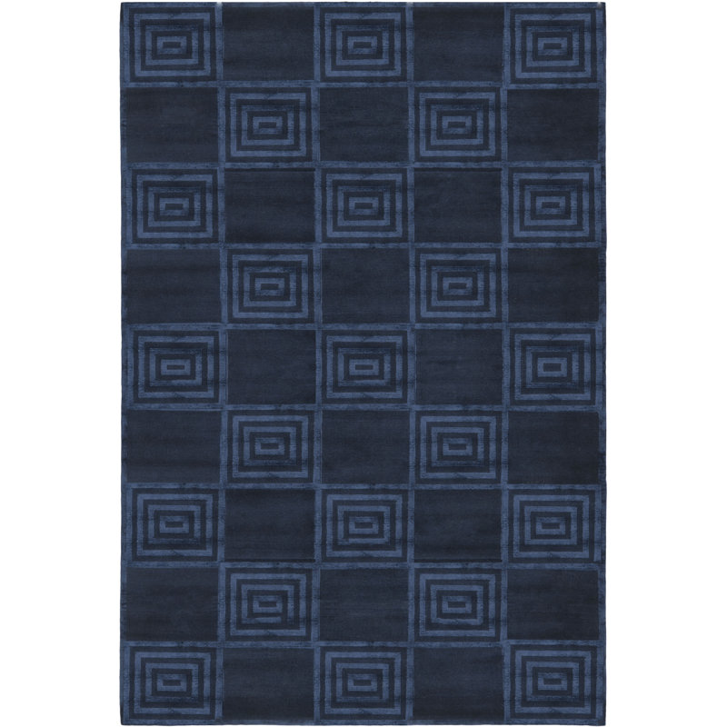 Ralph Lauren Alistair Tiles Wool, Viscose Geometric Rug, Rectangle 4' x 6'