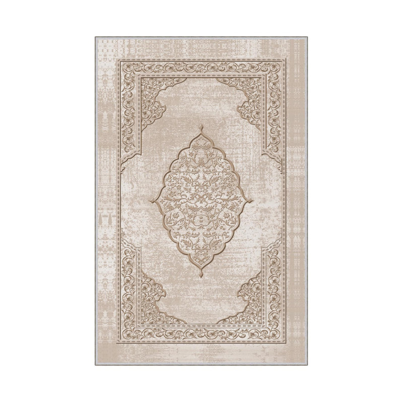 Luxurious Woven Area Rug, 100% Polyester, 23.6 x 39.4 inches | 650 g/m², 0.3 in Pile Height | Antibacterial, Non-Slip PVC Dot Underside, Machine Washable | 3D Digital Printing, Perfect for Living Room & Bedroom Decor