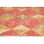 Hand-Knotted Moroccan Rug Red Gold Diamond Pattern-190784079