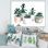 «Cactus and Succulent House Plants VI», reproduction sur cadre flottant sur toile