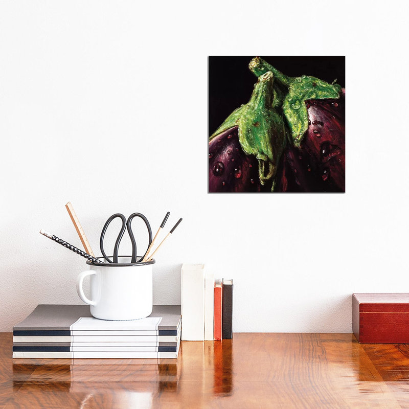 Aubergines by AlmaCh - Wrapped Canvas Painting, 30.48cm H x 30.48cm W x 1.91cm D