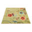 Rug & Kilim’S Chinese Art Deco Square Rug In Green With Colorful Floral Patterns-289294492