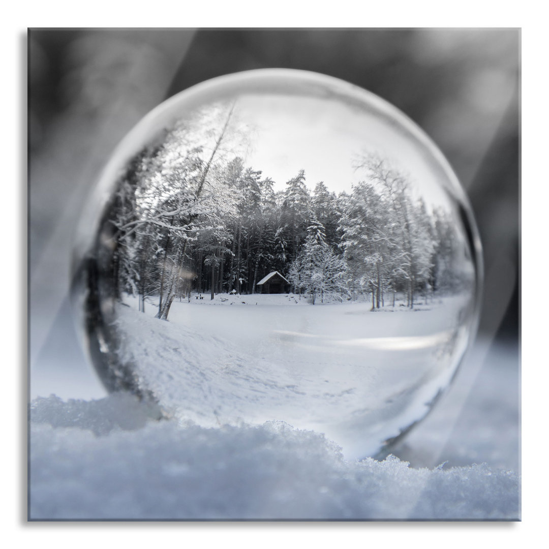 Glasbild Ice Ball in Winter