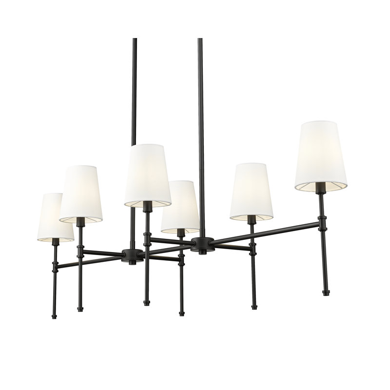 Heise 48" Wide 6-Light Chandelier -, Matte Black