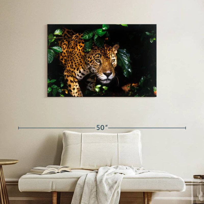 Rainforest Jaguar, 26" H x 39" W