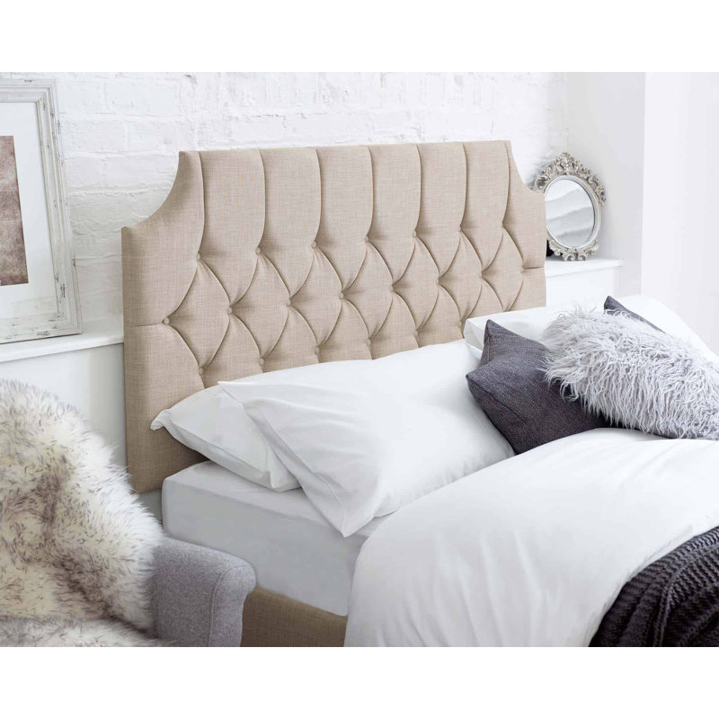 Aimee-Jo Upholstered Headboard, Super King (6'), Cream