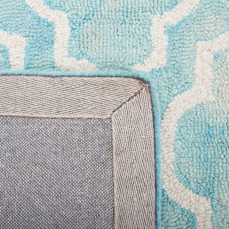 Chanal Hand Tufted Wool Geometric Rug, Rectangle 2' x 3'