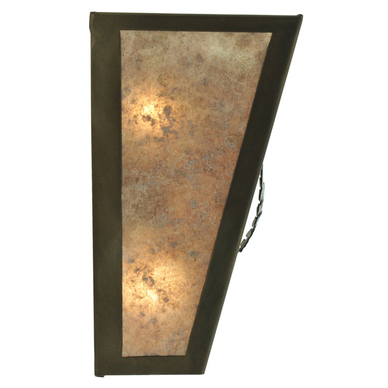 2 - Light Flush Mounted Sconce, Antique Copper