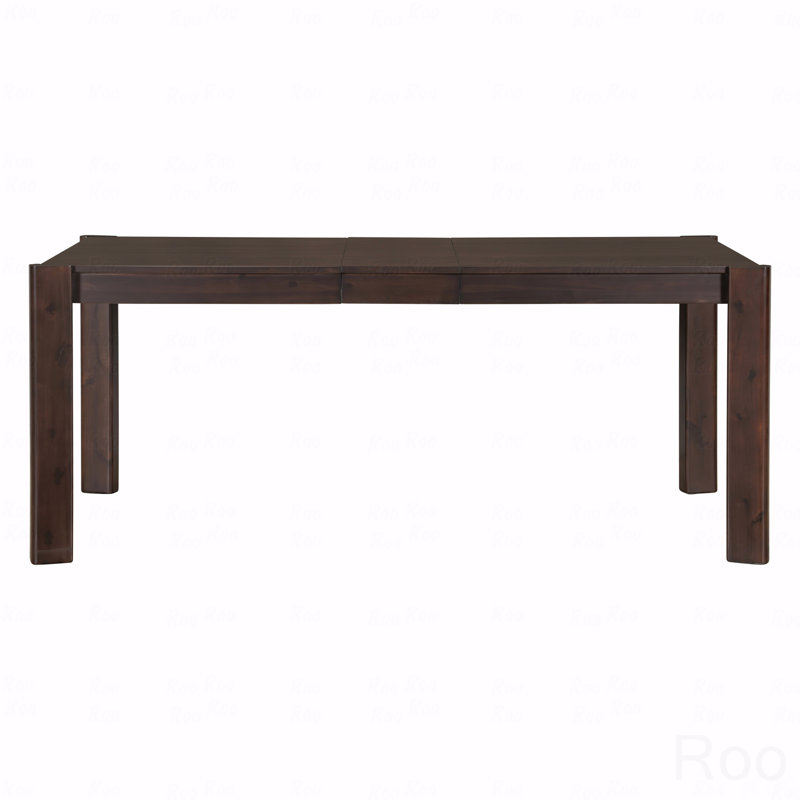Table de salle à manger extensible moderne en bois massif Farmhouse - Conception peu encombrante, Brun