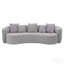 Lit superposé gris avec 5 coussins décoratifs