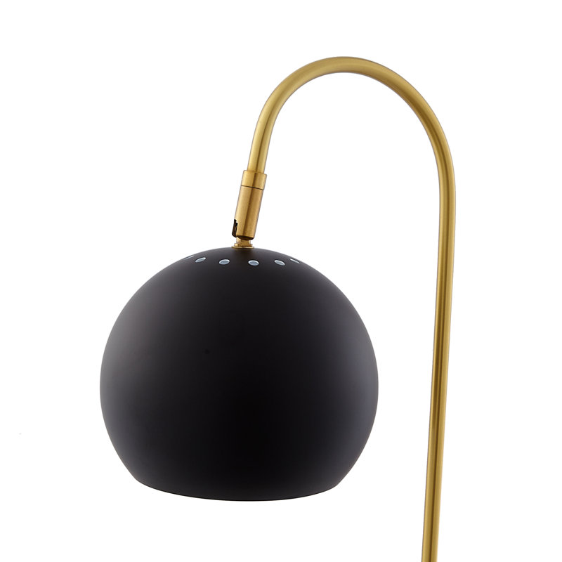 Lampe de bureau en métal Grith, Blanc, Noir