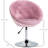 Chic Accent Seat - Pink, Round , Height Adjustable For Living Room Area Swivel Base