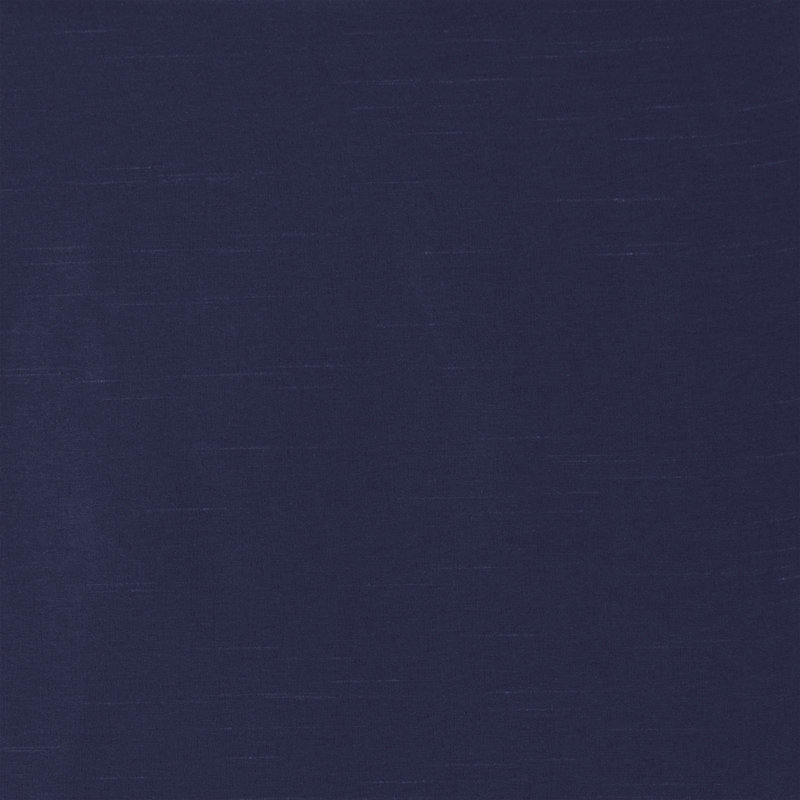 Navy Faux Silk Tab Top Valance with Beads