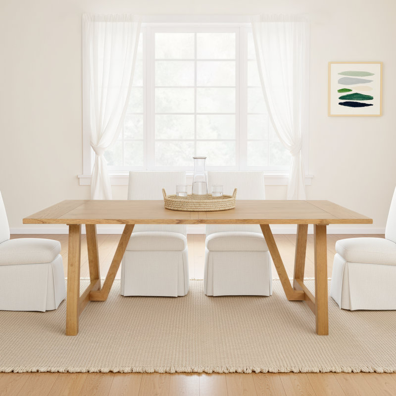 Bevington Solid Wood Base Dining Table, Brown