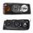 Black Headlights Assembly Compatible With Mack Granite GU713 Bulbs Included Driver Side