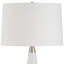 Lampe de table blanche et argentée Akshaye