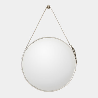 Saddle Round Beveled Mirror