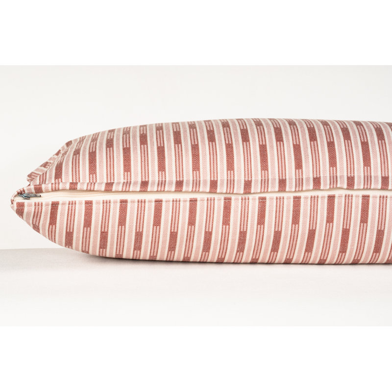 Coussin Bennett, Polyester, Rouge, Rectangle H 12 po x l 21 po