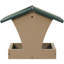 Mangeoire d'oiseaux à double face suspendue ou montée en plastique recyclé 10 po Birds Choice, taupe / vert-14033272-78617446