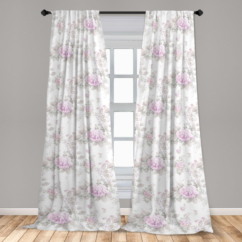 Deventer Semi Sheer Curtain Pair, 84" W x 63" H