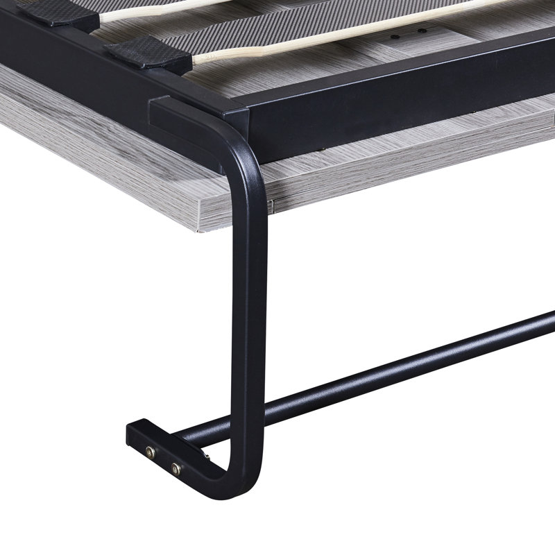 Lit double, gris - Transformation d'armoire et option d'optimisation de l'espace