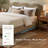 Mirelle Camel Headboard Platform Bed-58507936-58507937