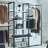 Kennyth 96" W White Freestanding Walk in Wood Closet System with Metal Frame (3 Pieces)
