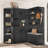 Multifunctional Left-Right Combination Hall Cabinet  With Storage And 4 Hooks-2031016136