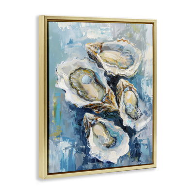  Freshly Shucked Oysters Canvas Wall Art by LSR Design Studio
