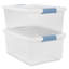 Boîte de rangement verrouillable 25 litres, bac empilable avec couvercle à verrou Sterilite, paquet de 12-139648324