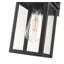 14.25 in. 1-Light Matte Black Outdoor Wall Lantern With Clear Glass Panes