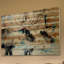 « conversating cerf » par parvez taj,, reproduction d’art sur bois de pin naturel-19740381