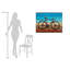 Cycling to the Beach print on metal
