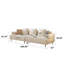 Canapé modulaire modulaire Cloud, canapé surdimensionné pour quatre personnes de 109,44 po, convenant aux salons et aux bureaux, canapé en lin et coton beige.