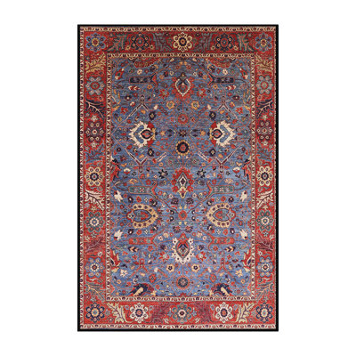 Tapis oriental rouge / bleu Rue