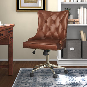 Luken Swivel Task Chair With Nailhead Trim